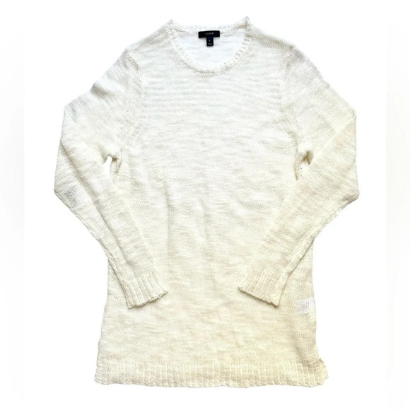 J.Crew Open Knit Wool Mohair Tunic Sweater - Picture 4 of 7